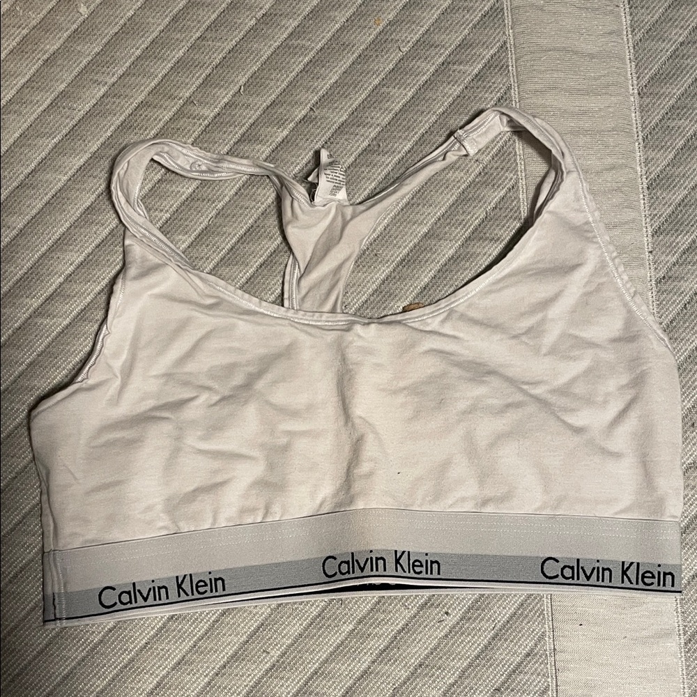 Calvin Klein White Sports Bra